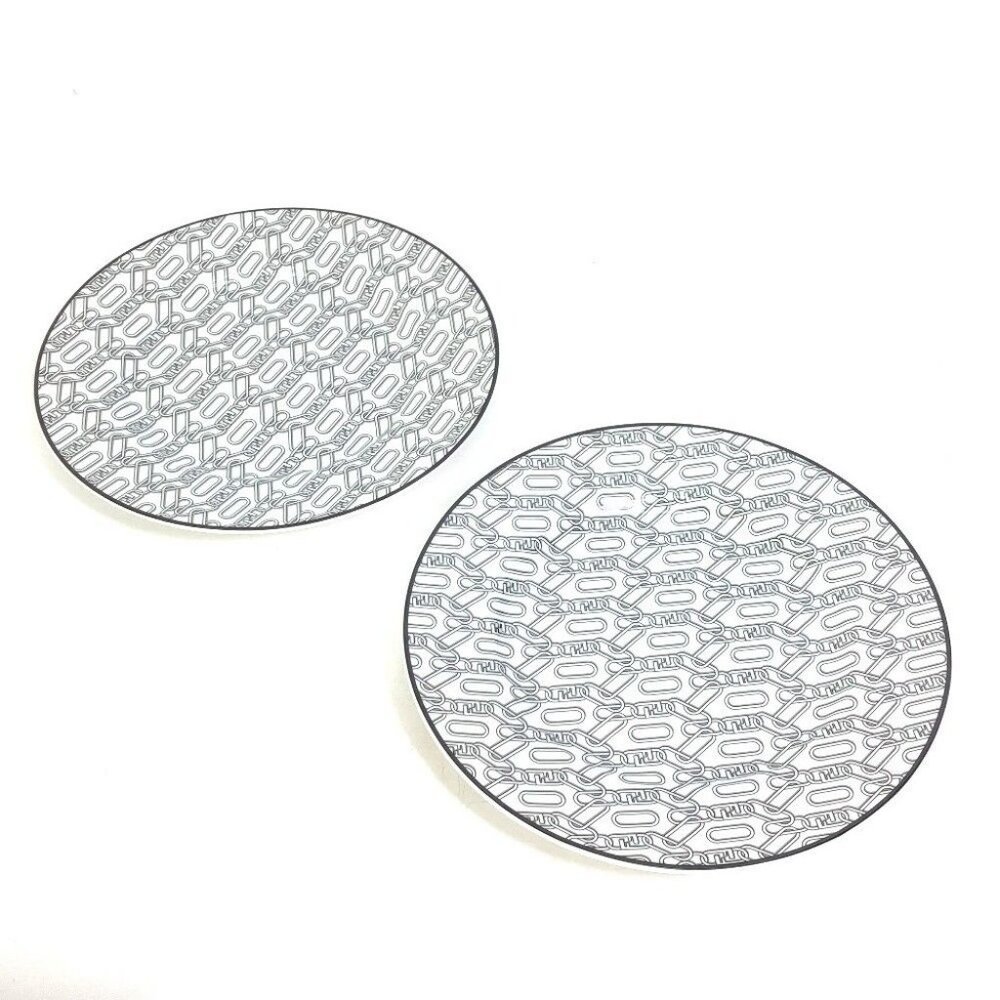 FENDI 7AC047 Porcelain Tableware Set of 2 Oorlock plates The dishes Unused